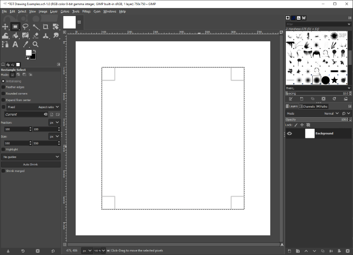 3 Quick Ways to Draw a Rectangle/Square/Box in GIMP